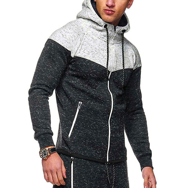 Ανδρικό αθλητικό φούτερ με τσέπες και κουκούλα