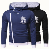 Muška majica s kapuljačom i kopčanjem sa strane