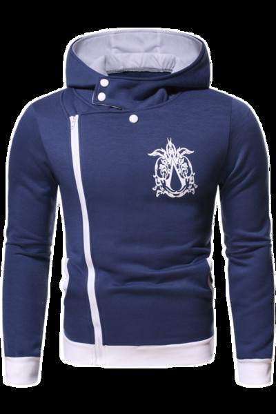 Ανδρική μπλούζα με κουκούλα και πλευρική στερέωση