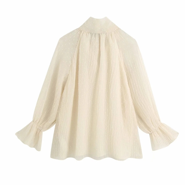 Γυναικείο  σιφόν πουκάμισο μοντέρνο σε λευκό χρώμα