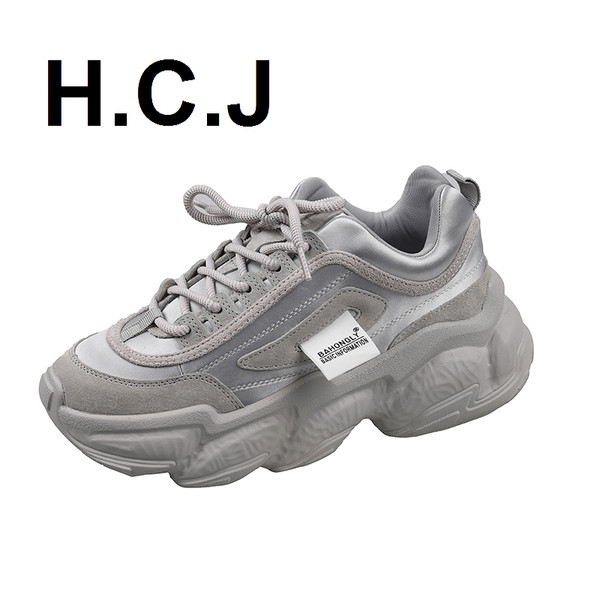 Γυναικεία πάνινα παπούτσια με κορδόνια, επιγραφή και ψηλή σόλα