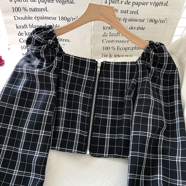 Καρό γυναικείο σετ από δύο μέρη