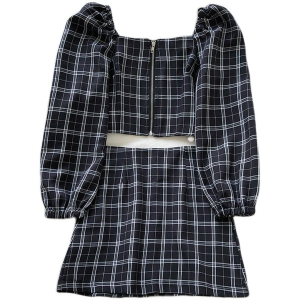 Καρό γυναικείο σετ από δύο μέρη