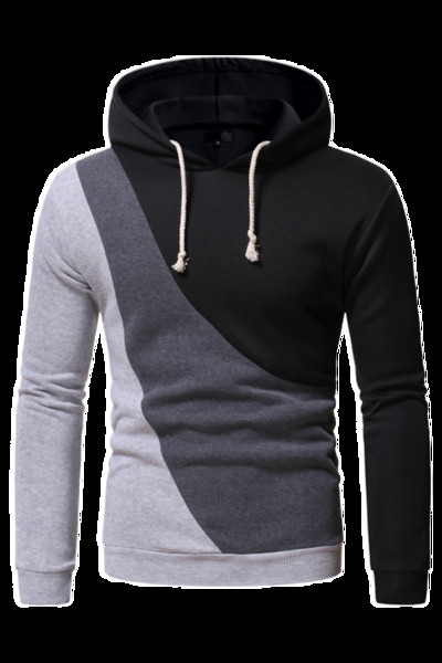 Férfi pulóver kapucni rögzítés nélkül