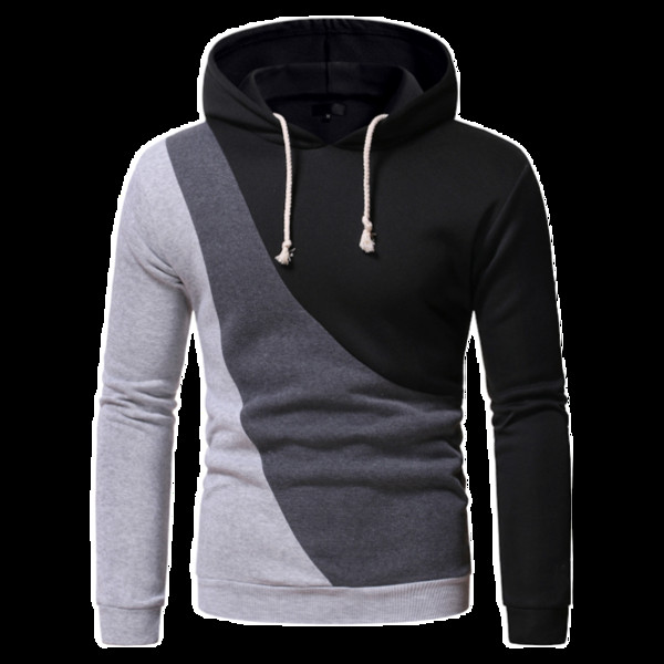 Férfi pulóver kapucni rögzítés nélkül