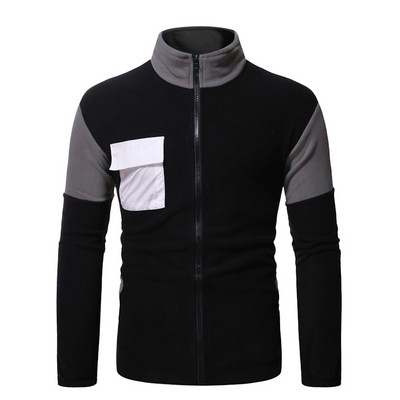 Ανδρική μπλούζα με ψηλό  γιακά και τσέπη