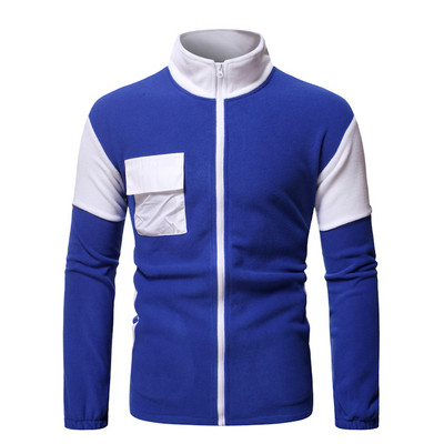 Ανδρική μπλούζα με ψηλό  γιακά και τσέπη