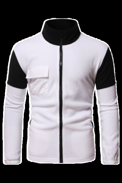 Ανδρική μπλούζα με ψηλό  γιακά και τσέπη