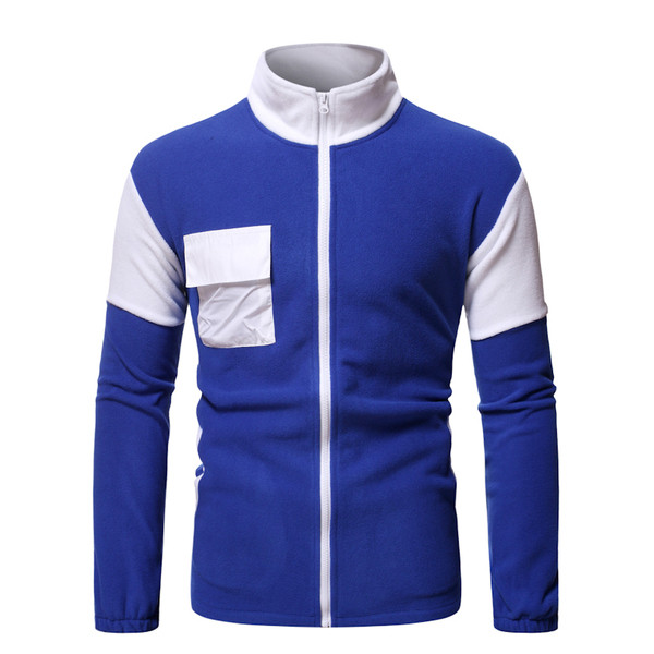 Ανδρική μπλούζα με ψηλό  γιακά και τσέπη