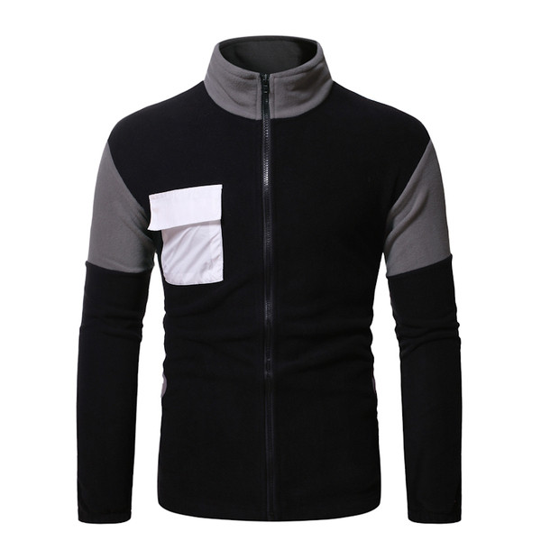 Ανδρική μπλούζα με ψηλό  γιακά και τσέπη