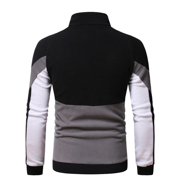 Ανδρικό σπορ ούτερ και γιακά και φερμουάρ