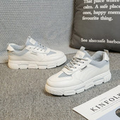 Γυναικεία casual λευκά αθλητικά παπούτσια από οικολογικό δέρμα