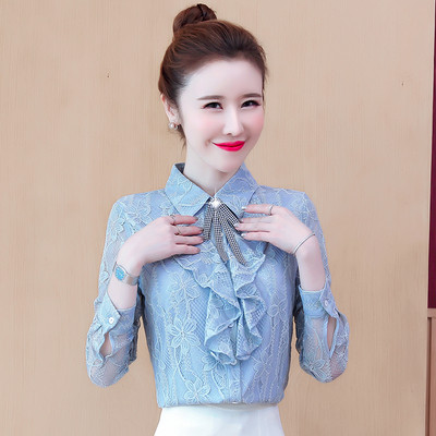 Νέο μοντέλο γυναικείο πουκάμισο από δαντέλα