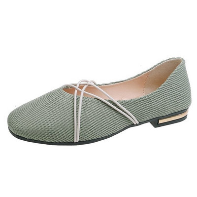 Γυναικεία παπούτσια με επίπεδη σόλα και σταυρό ελαστικό