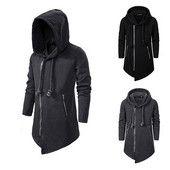 Καθημερινή ανδρική μπλούζα με κουκούλα και φερμουάρ