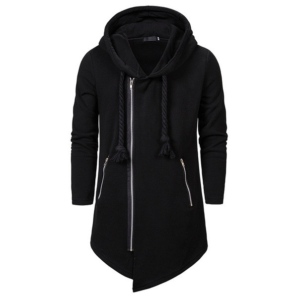 Καθημερινή ανδρική μπλούζα με κουκούλα και φερμουάρ