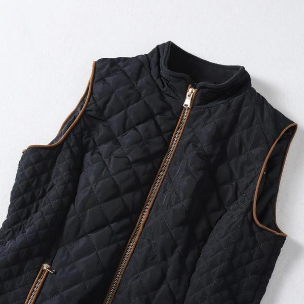 Γυναικείο γιλέκο casual με φερμουάρ και ψηλό γιακά