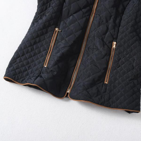 Γυναικείο γιλέκο casual με φερμουάρ και ψηλό γιακά