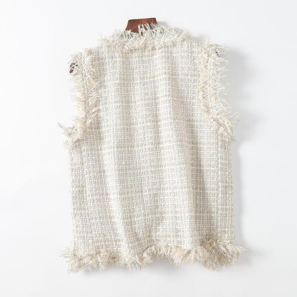 Új modell mellény rojtokkal és V-nyakkal