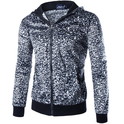 Novi model muške majice s kapuljačom i leopard uzorkom