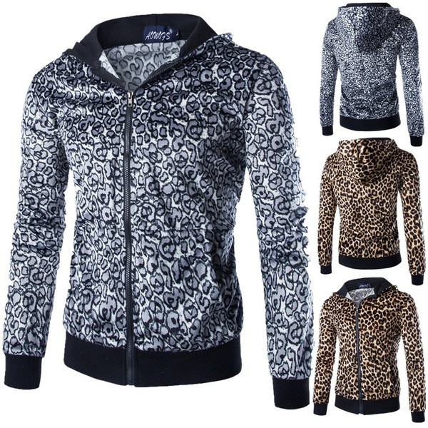Novi model muške majice s kapuljačom i leopard uzorkom