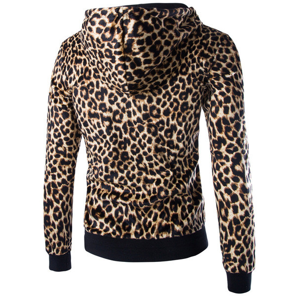 Novi model muške majice s kapuljačom i leopard uzorkom