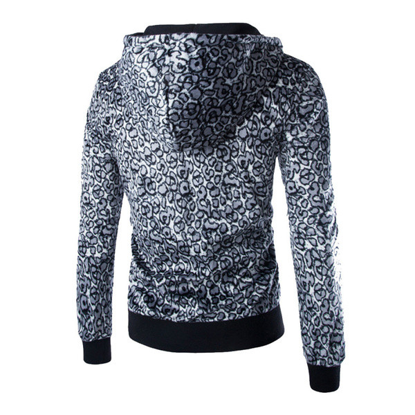Novi model muške majice s kapuljačom i leopard uzorkom