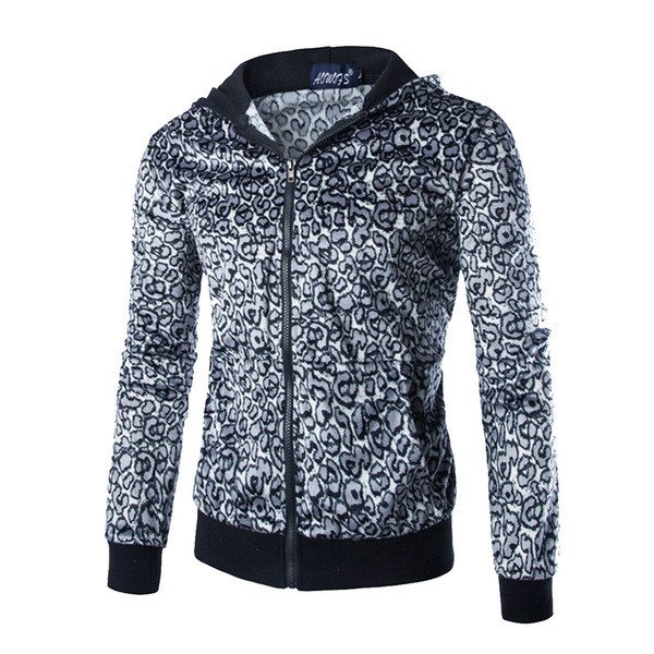 Novi model muške majice s kapuljačom i leopard uzorkom