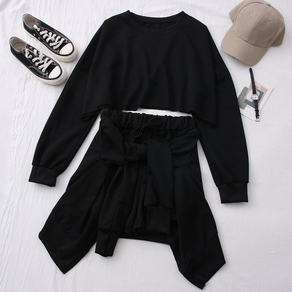 Naiste igapäevane komplekt kahest osast - seelik ja pluus