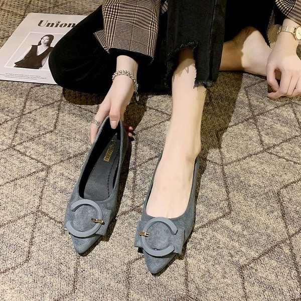 Model ženskih cipela od brušene kože na špic