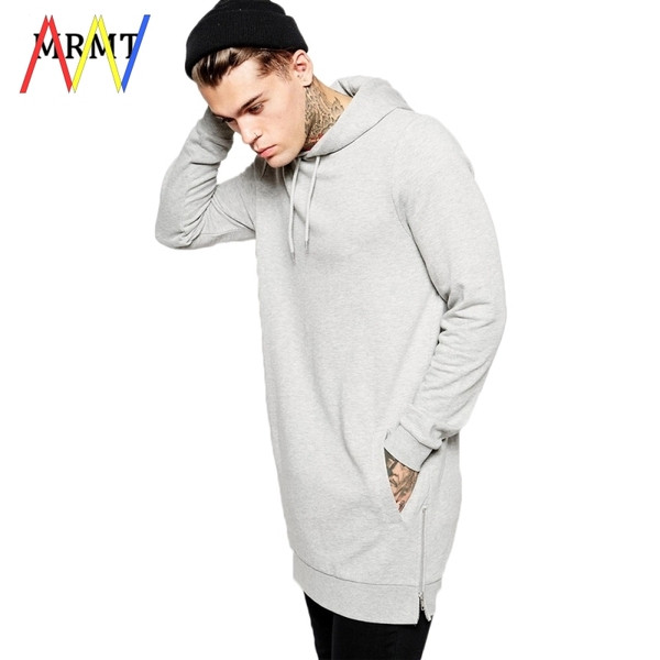 Meghosszabbított férfi pulóver oldalsó cipzárral