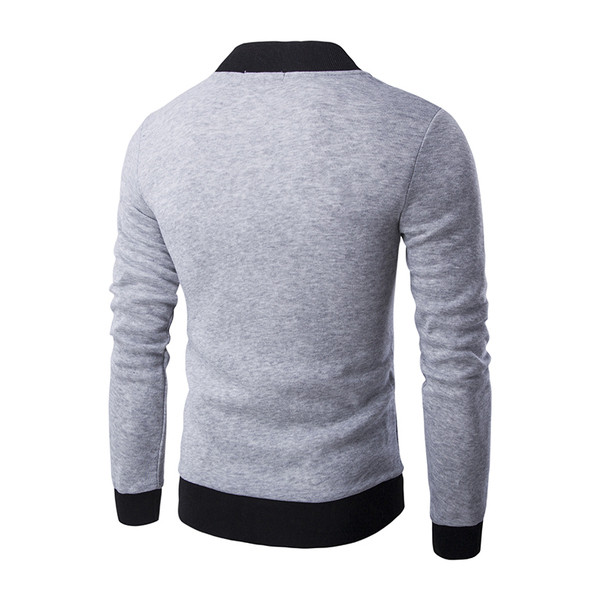 Vabaaja ovaalse krae ja lukuga meeste dressipluus