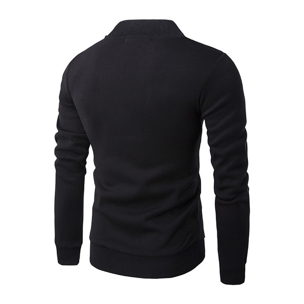 Vabaaja ovaalse krae ja lukuga meeste dressipluus