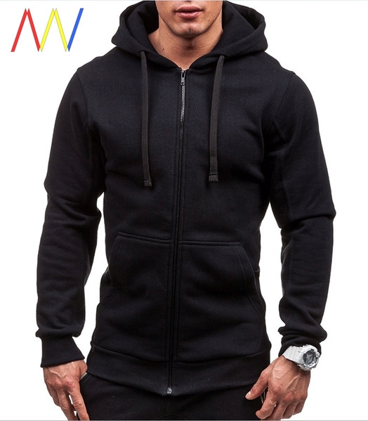 Muški ležerni sweatshirt s džepovima i patentnim zatvaračem