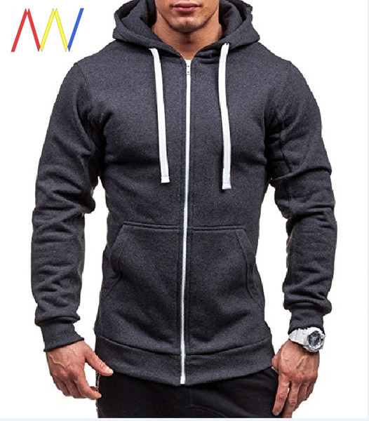 Muški ležerni sweatshirt s džepovima i patentnim zatvaračem