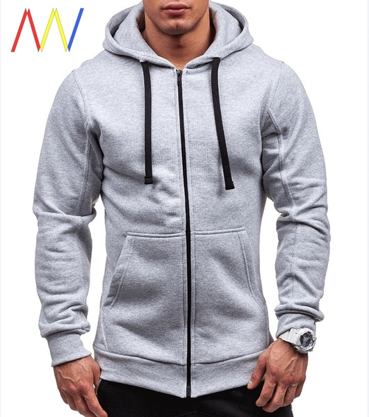 Muški ležerni sweatshirt s džepovima i patentnim zatvaračem