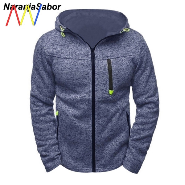 Őszi férfi pulóver cipzárral