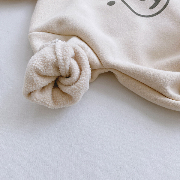 Φθινοπωρινό παιδικό κορμάκι  με μακριά μανίκια και απλικέ