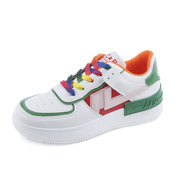 Alkalmi női tornacipő színes nyakkendőkkel, lapos talppal