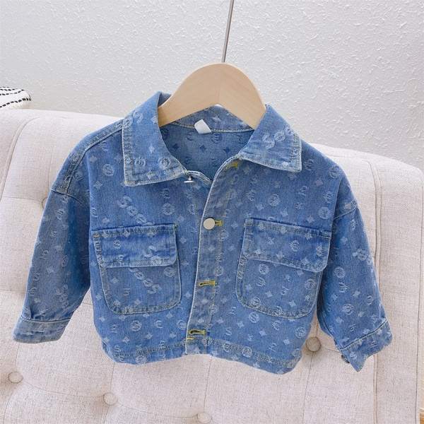 Νέο μοντέλο τζιν μπουφάν για κορίτσια με επιγραφές