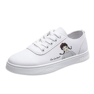 Γυναικεία έκο δερμάτινα πάνινα παπούτσια με εφαρμογή χρώματος