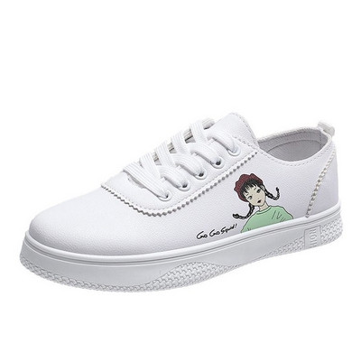 Γυναικεία έκο δερμάτινα πάνινα παπούτσια με εφαρμογή χρώματος