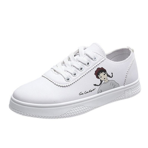 Γυναικεία έκο δερμάτινα πάνινα παπούτσια με εφαρμογή χρώματος