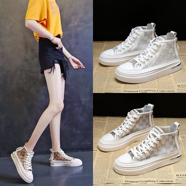 Γυναικεία αθλητικά πάνινα παπούτσια με δίχτυ