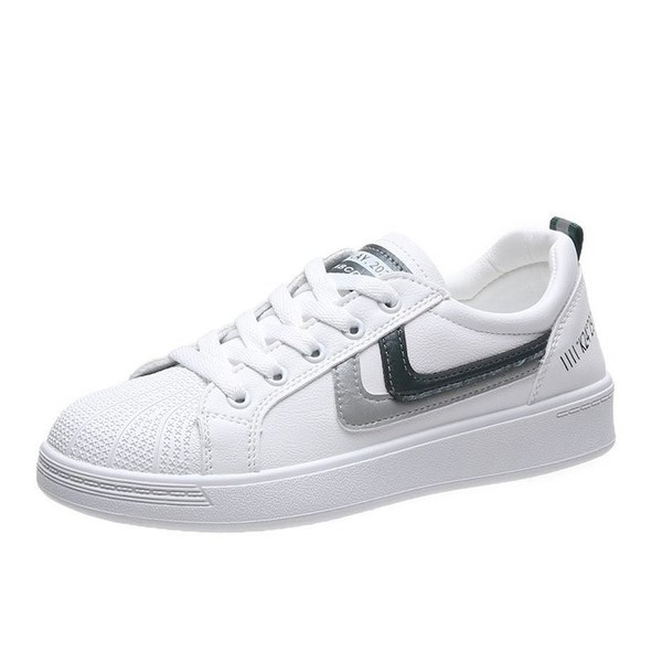 Έκο δερμάτινα αθλητικά παπούτσια με επίπεδη σόλα