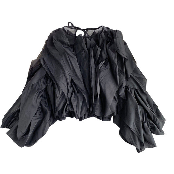 Γυναικείο πουκάμισο με οβάλ λαιμόκοψη και τούλι σε διάφορα χρώματα