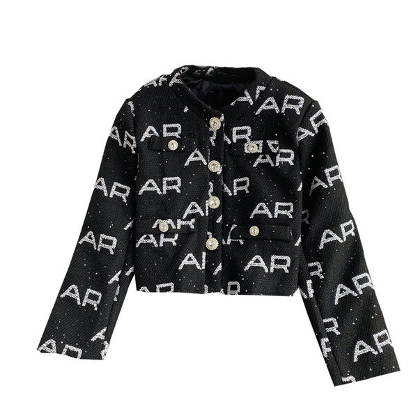 Naiste vabaaja lühike nööpide ja pikkade varrukatega jakk