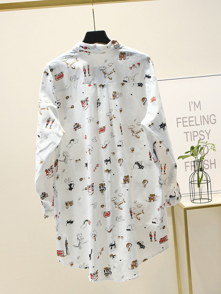 Hosszú női ing színes mintával és 4XL-es méretig