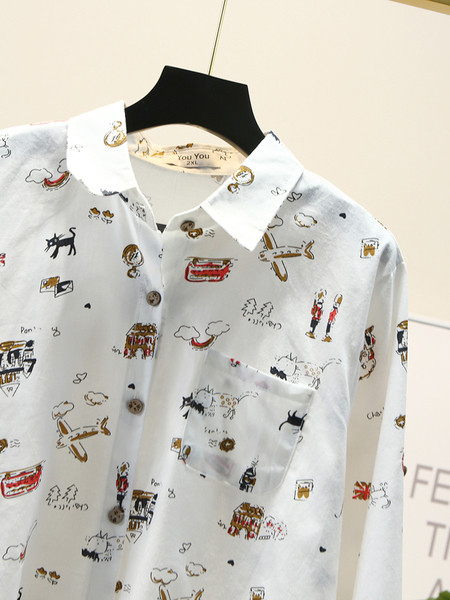 Hosszú női ing színes mintával és 4XL-es méretig