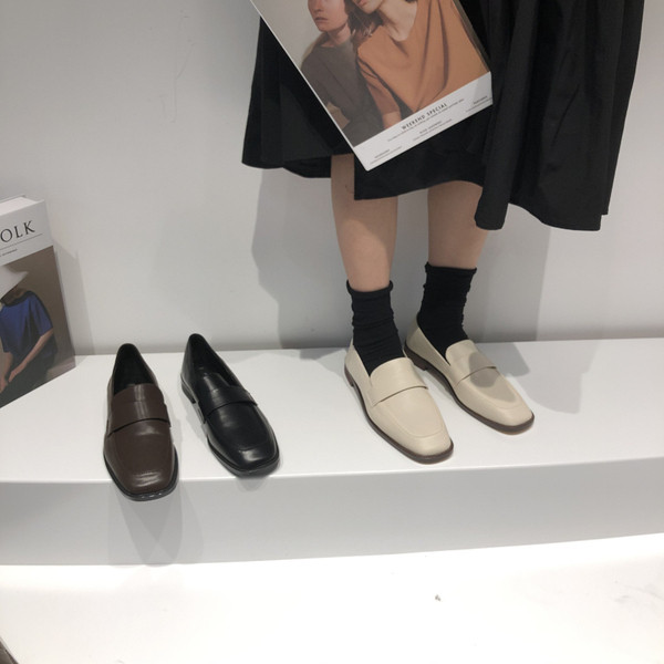 Eko bőrből készült alkalmi cipő, lapos talpon